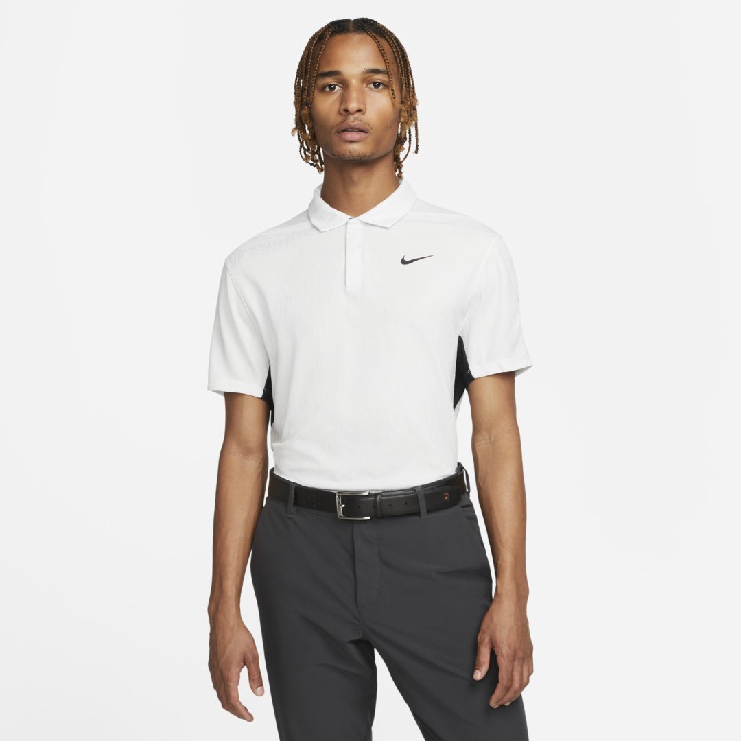 Nike Men's Dri-fit Adv Tiger Woods Golf Polo In White