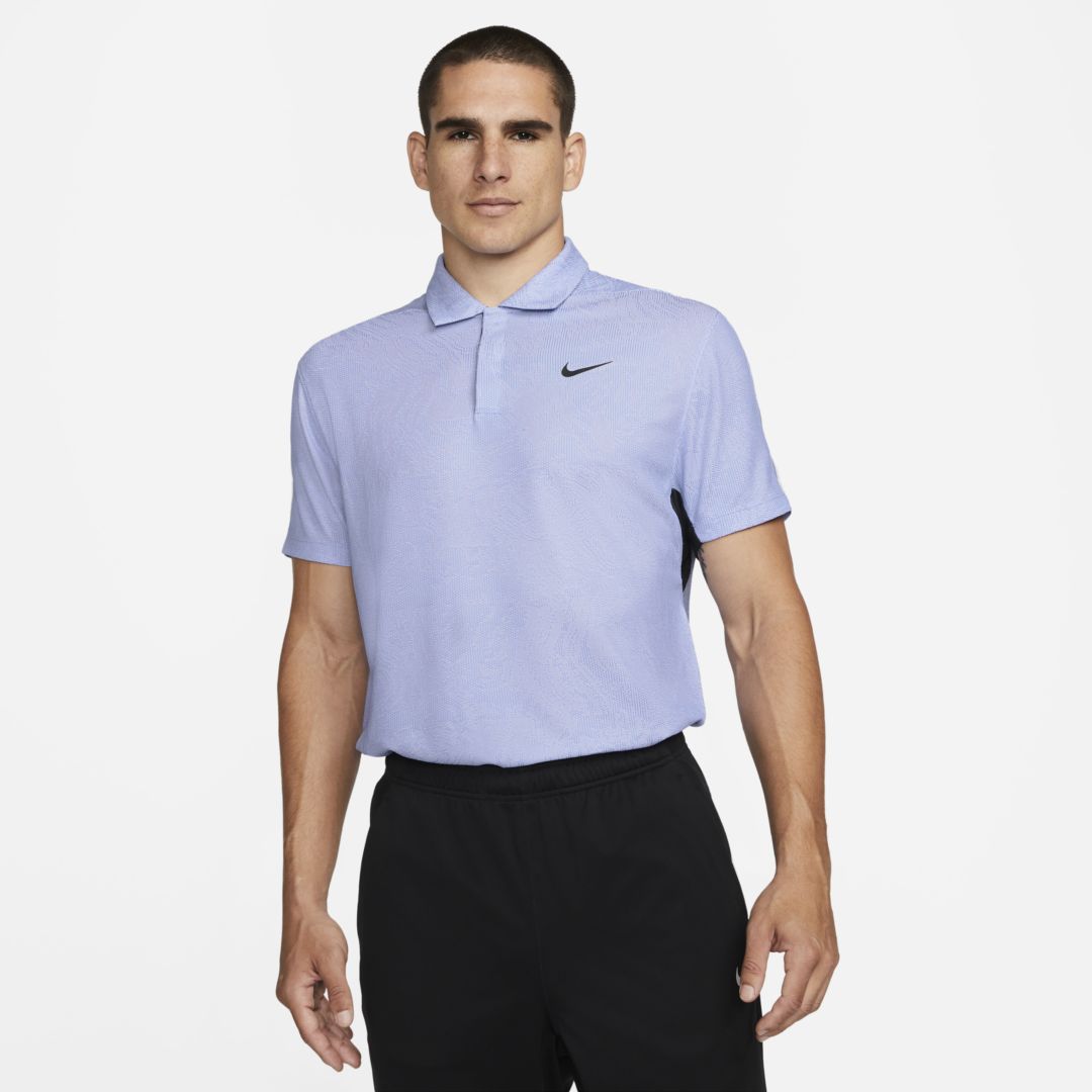 Nike Dri-fit Adv Tiger Woods Men's Golf Polo In Violet Frost,light Thistle,black