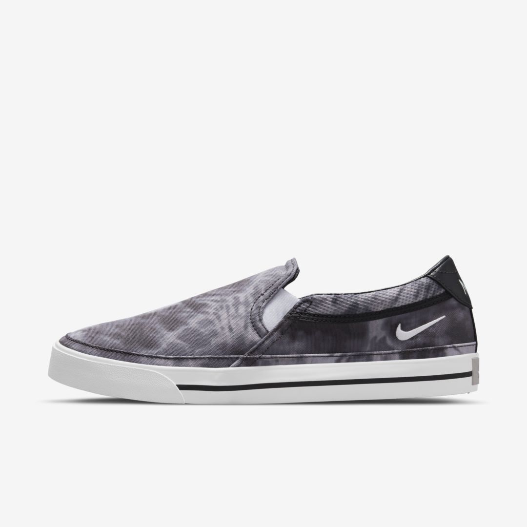 Nike Court Legacy Print Men's Slip-on In Multi-color,dark Smoke Grey,grey Fog,white