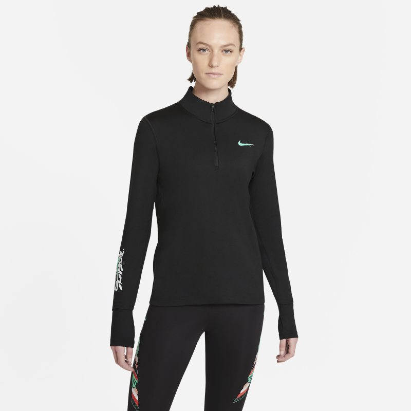 Nike Dri-FIT Tokyo Camiseta de running de media cremallera - Mujer - Negro Nike