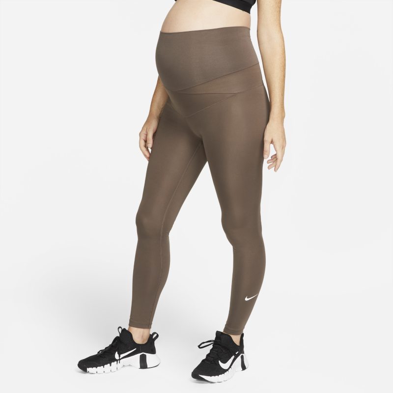 Image of Nike One (M) Legging met hoge taille voor dames (positiekleding) - Bruin