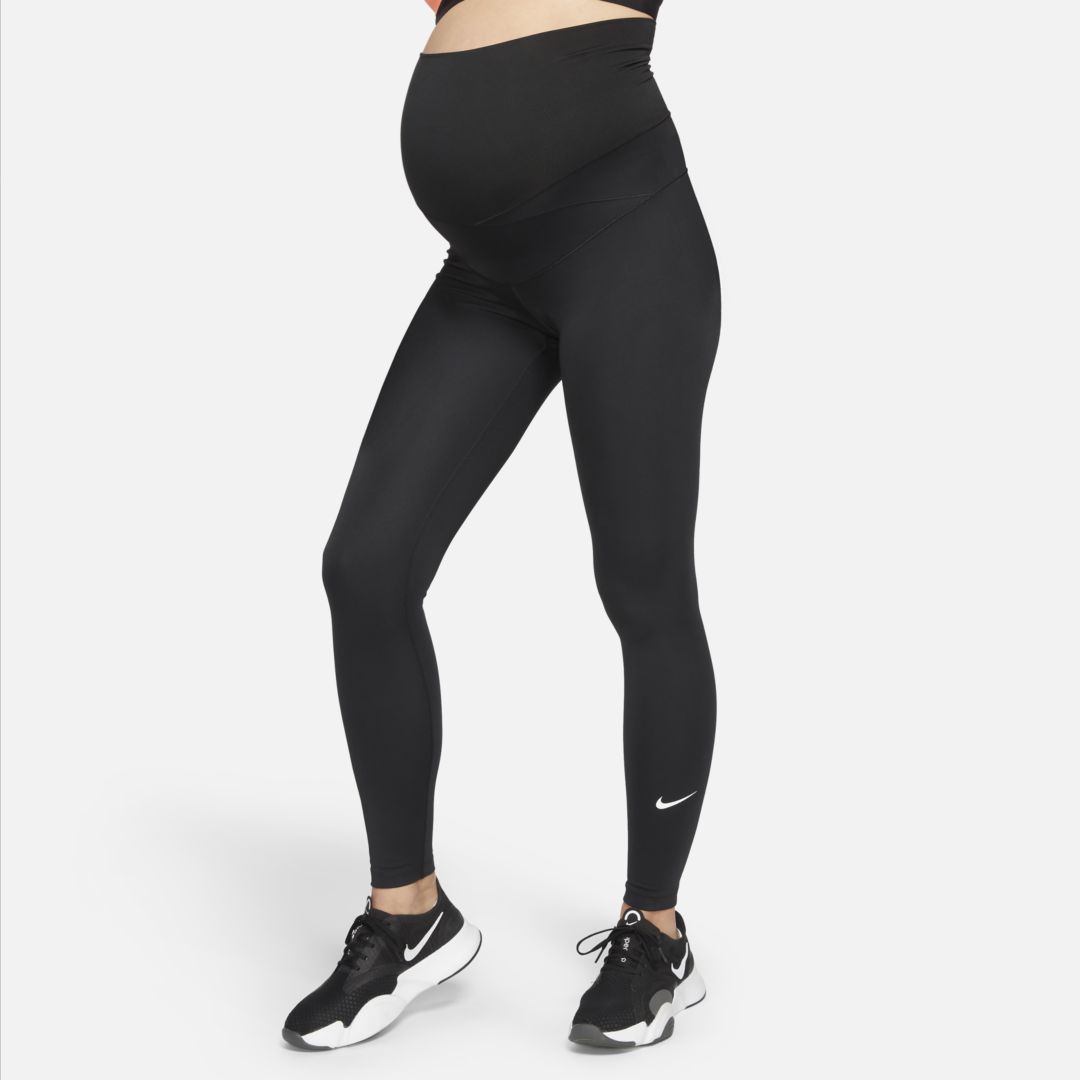 Shop Nike Women's One (m) High-waisted Leggings (maternity) In Black