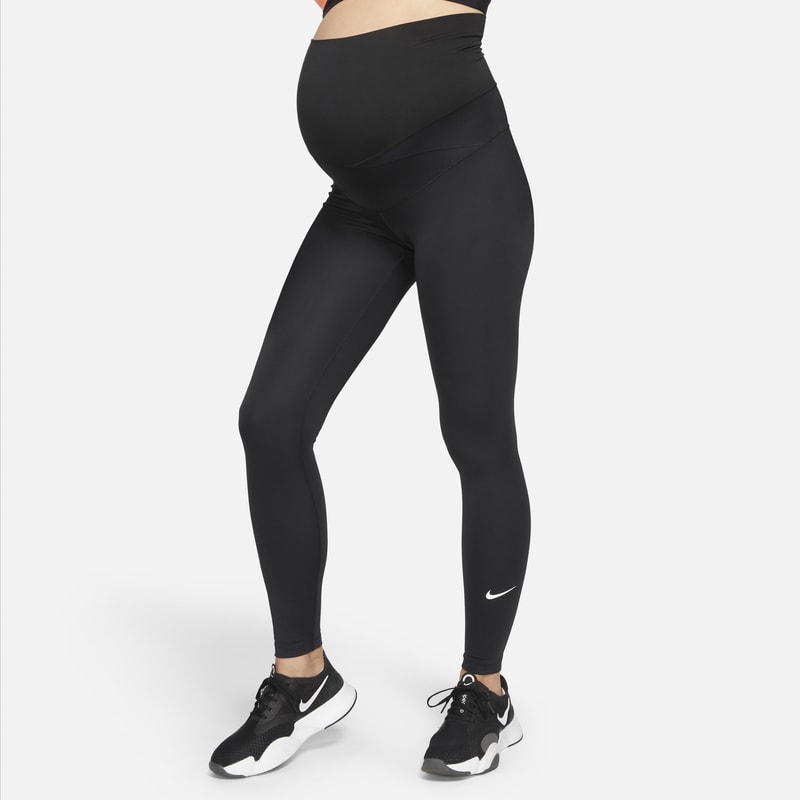 Leggings med hög midja Nike One (M) för kvinnor (mammakläder) - Svart