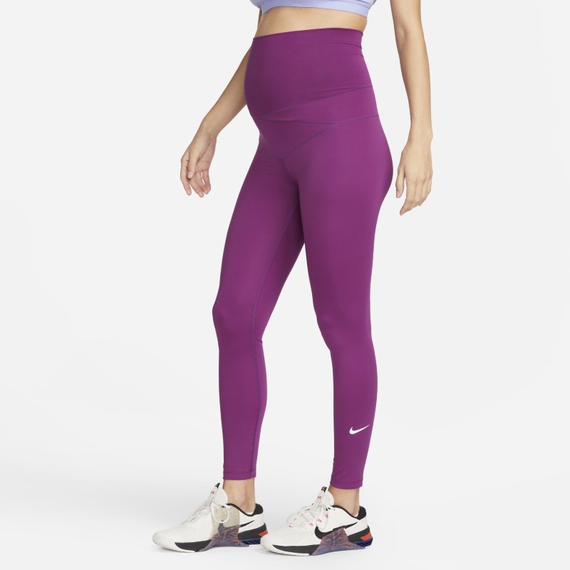 Image of Nike One (M) Legging met hoge taille voor dames (positiekleding) - Paars