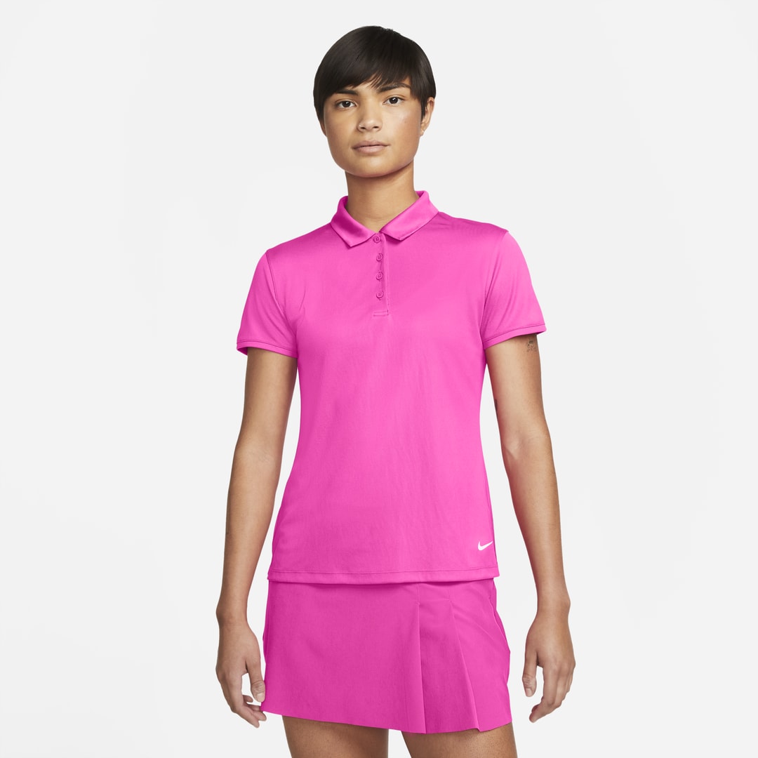 Nike Dri-fit Victory Women's Golf Polo In Active Pink,white