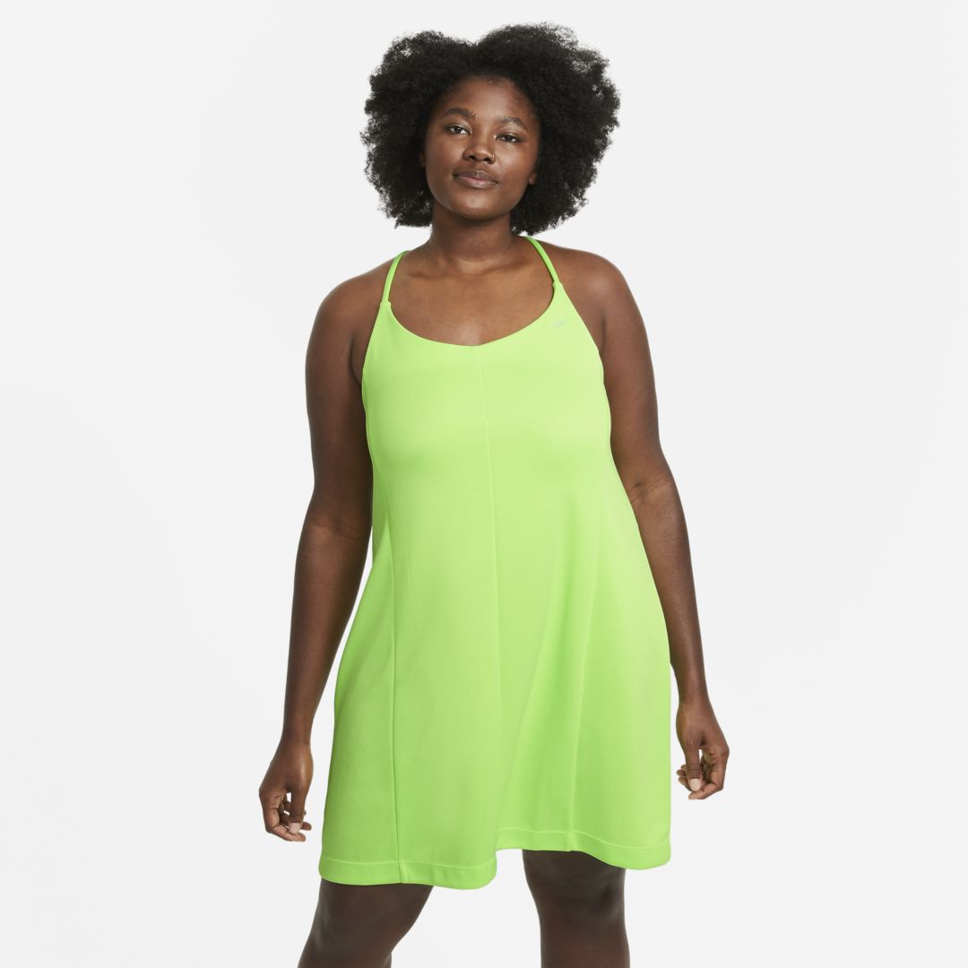 Nike Sportswear Icon Clash Women's Dress In Lime Glow,barely Green