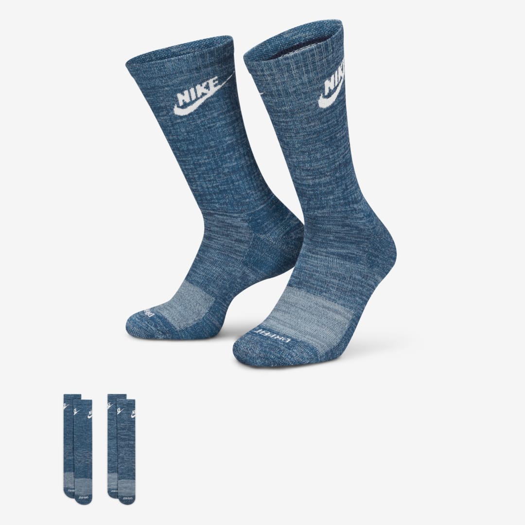 Nike Everyday Plus Cushioned Crew Socks In Blue