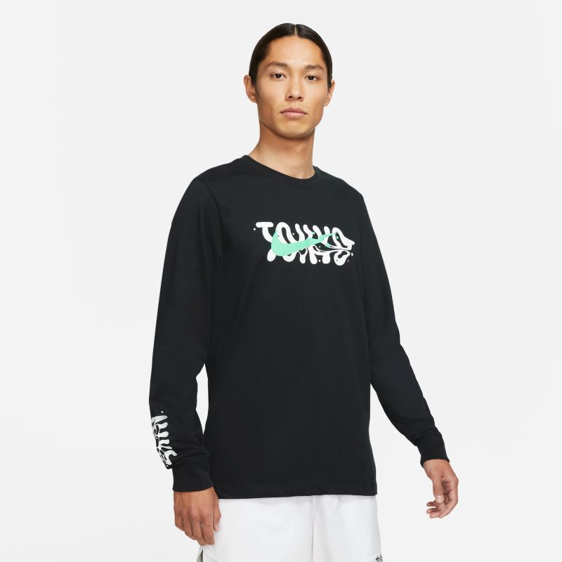 T-shirt z długim rękawem do biegania Nike Dri-FIT Tokyo - Czerń