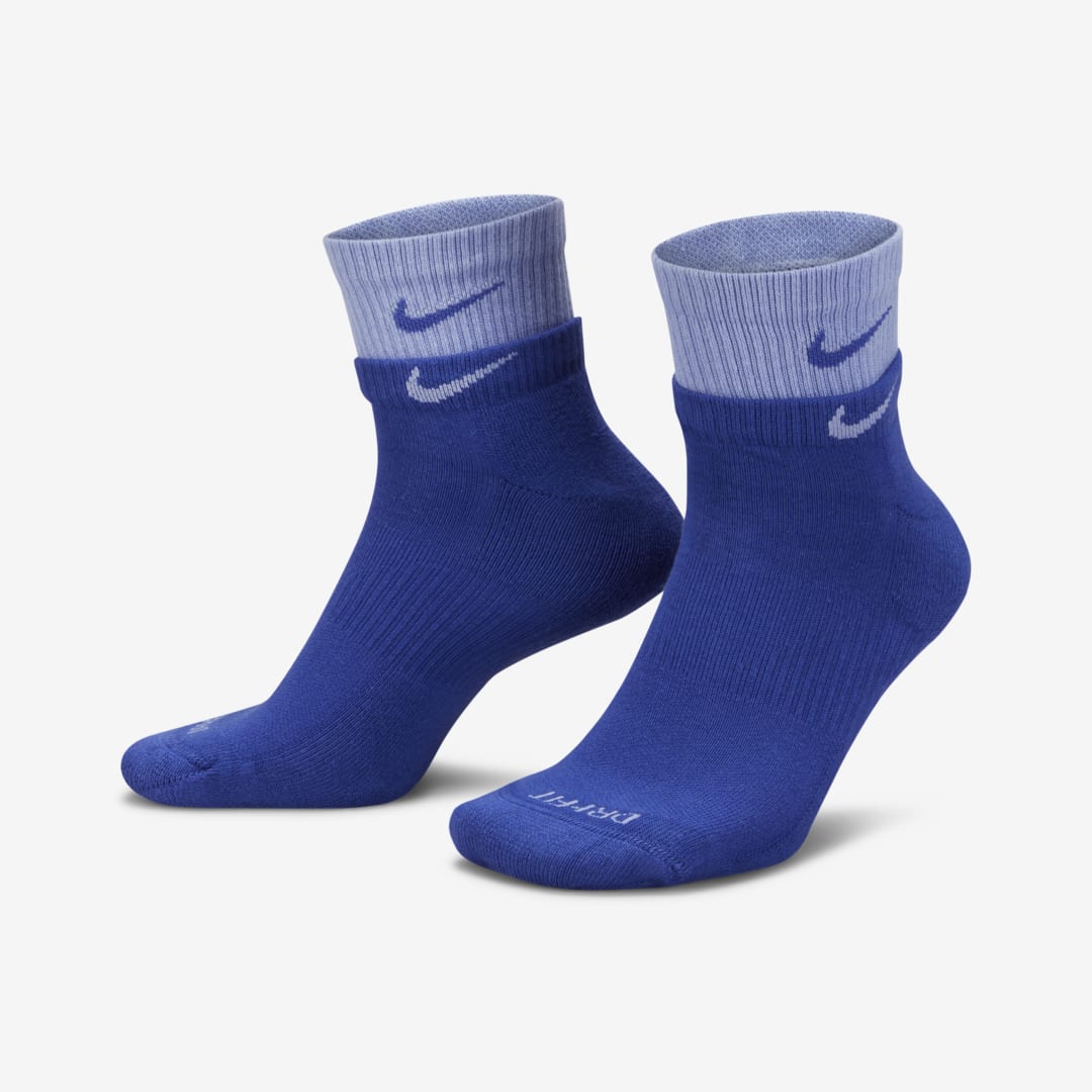 Nike Everyday Plus Cushioned Training Ankle Socks In Blue