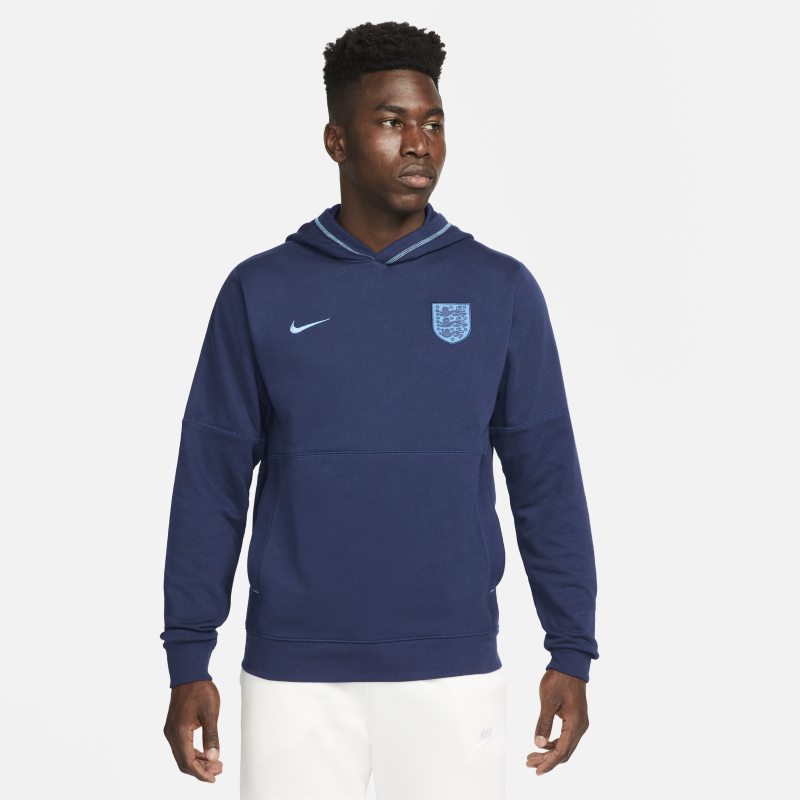 England Men's French Terry Football Hoodie - Blue