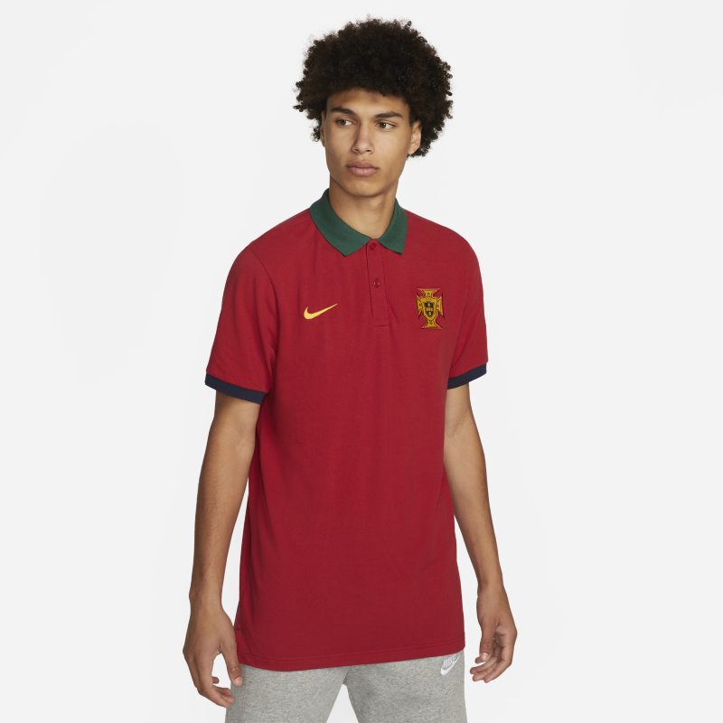 Męska koszulka piłkarska polo Portugalia - Czerwony