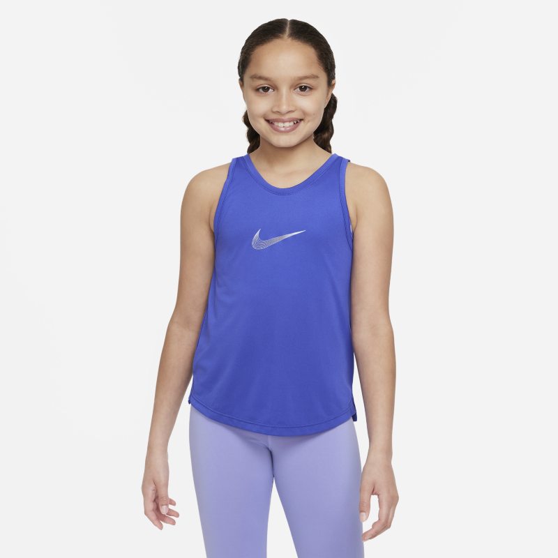 Nike Dri-FIT One Older Kids' (Girls') Training Tank - Blue