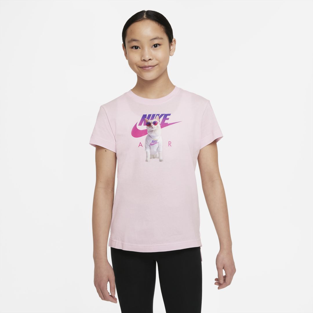 Nike Sportswear Big Kids' T-shirt In Pink Foam