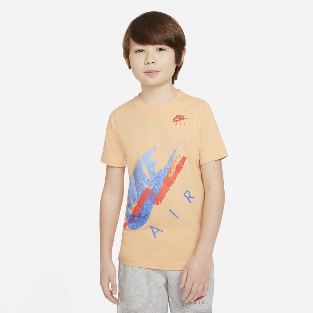 Nike Air Big Kids' T-shirt In Orange Chalk