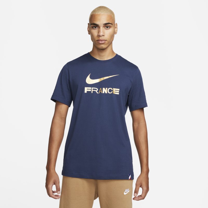 T-shirt męski Nike Francja Swoosh - Niebieski