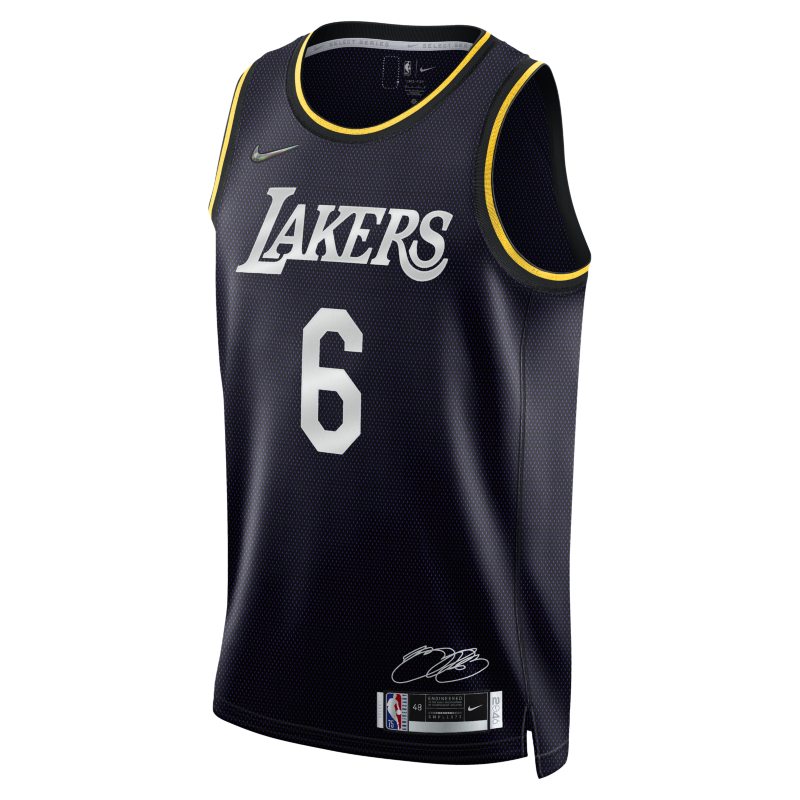 LeBron James Lakers Nike Dri-FIT NBA-jersey för män - Svart