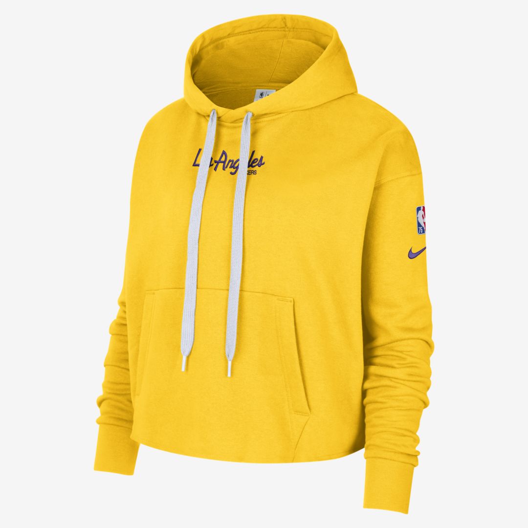 Nike Los Angeles Lakers Courtside Women's  Nba Fleece Pullover Hoodie In Amarillo
