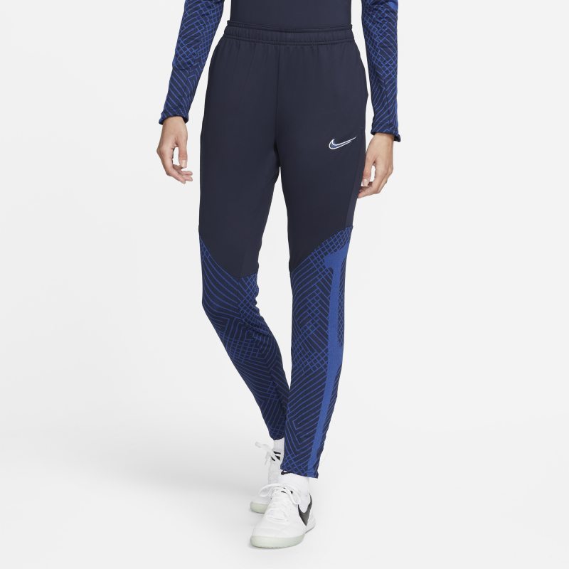 Damskie dzianinowe spodnie piłkarskie Nike Dri-FIT Strike - Niebieski