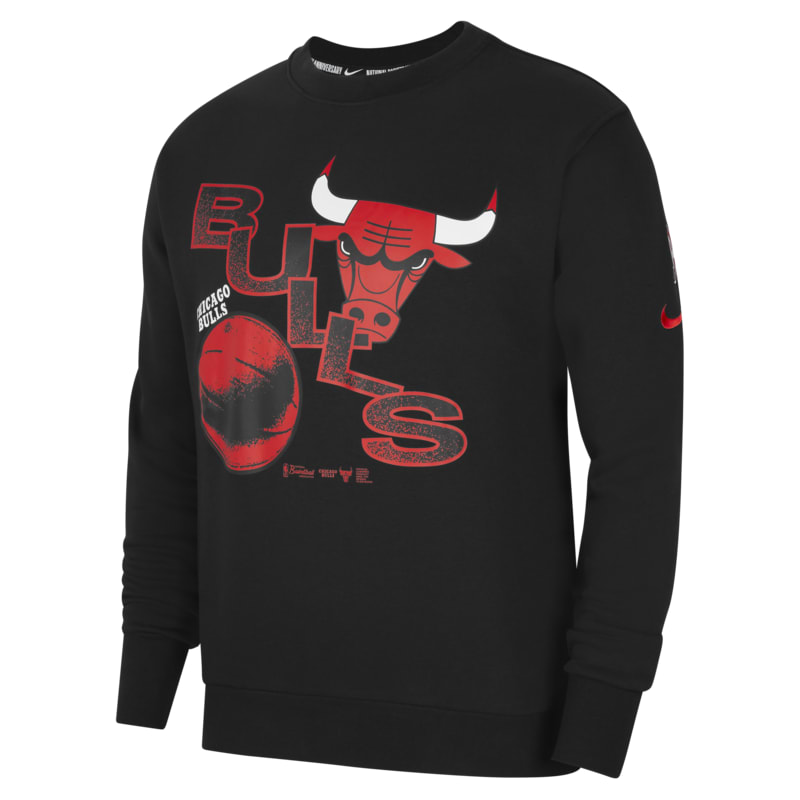 Męska bluza dresowa z dzianiny Nike NBA Chicago Bulls Courtside - Czerń