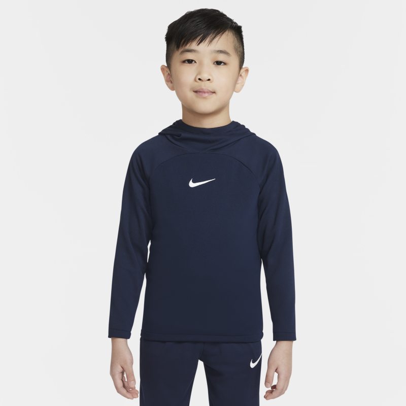 Image of Felpa da calcio pullover con cappuccio Nike Dri-FIT Academy Pro - Bambini - Blu