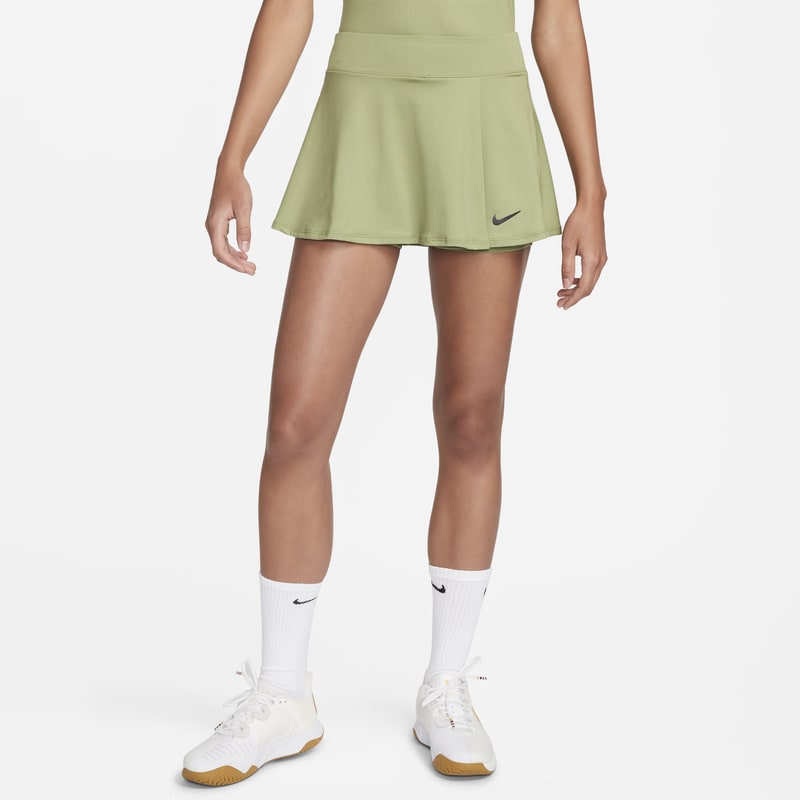 Damska spódniczka tenisowa z falbanami NikeCourt Dri-FIT Victory - Zieleń