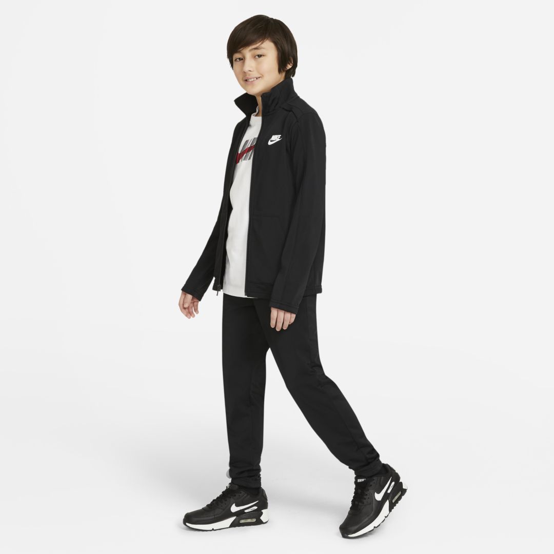 Nike Sportswear Big Kids' Tracksuit In Black,black,black,white