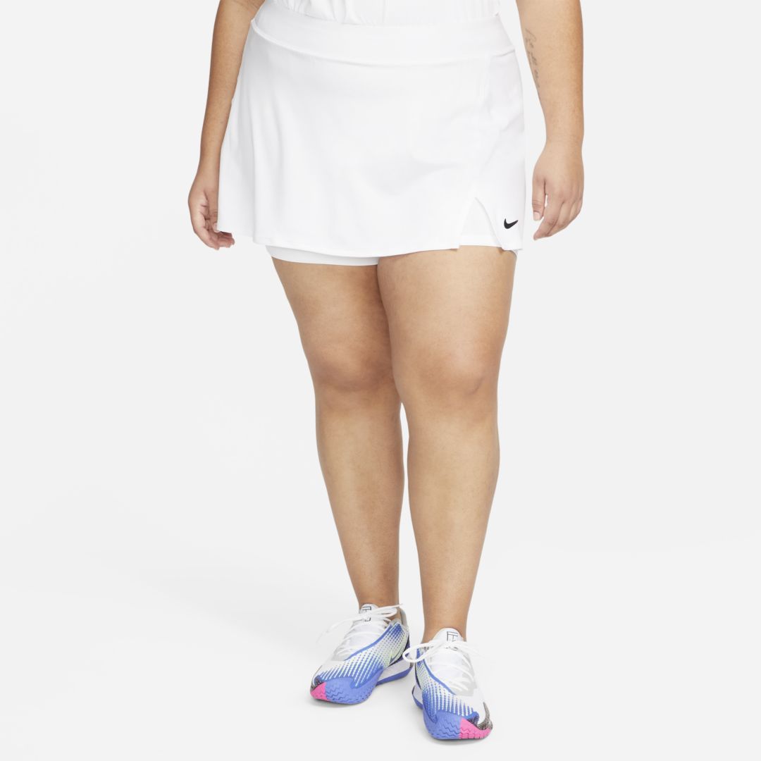 Nike Women's Court Dri-fit Victory Tennis Skirt (plus Size) In White