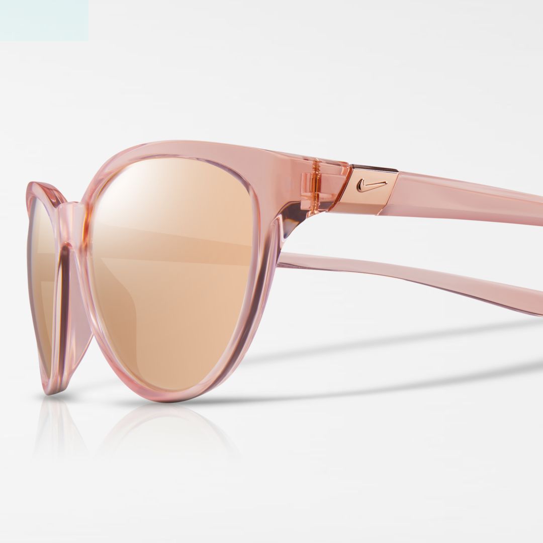 Nike City Persona Mirrored Sunglasses In Washed Coral,rose Gold