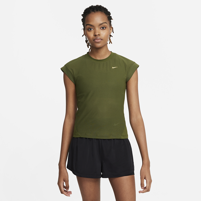 фото Женская теннисная футболка с коротким рукавом serena williams design crew - зеленый
