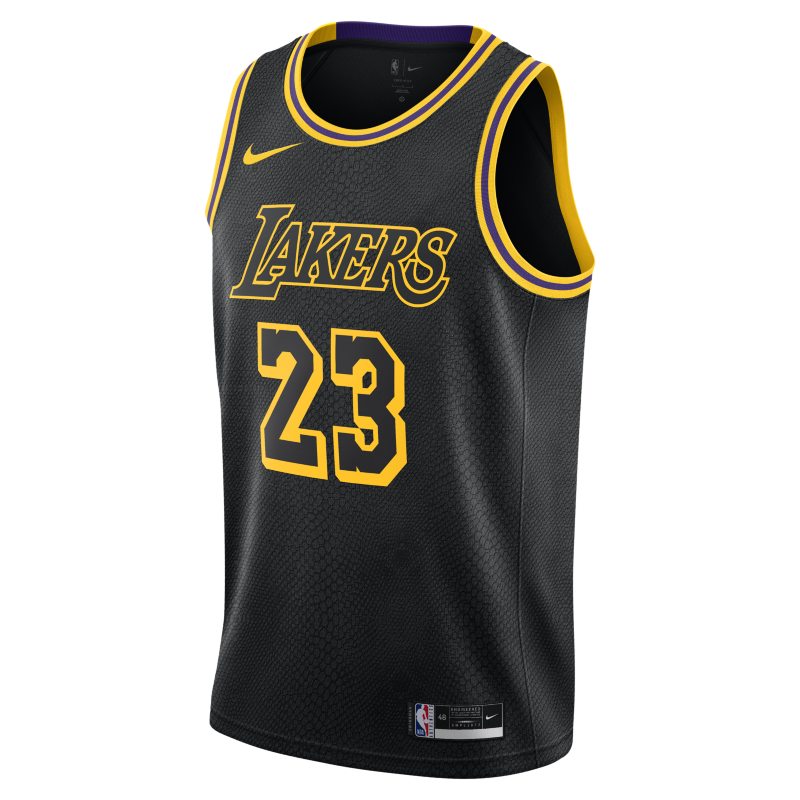 Męska koszulka Nike NBA Swingman LeBron James Lakers - Czerń