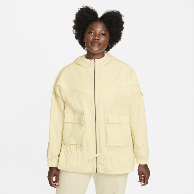 фото Женская куртка nike sportswear icon clash (большие размеры) - белый