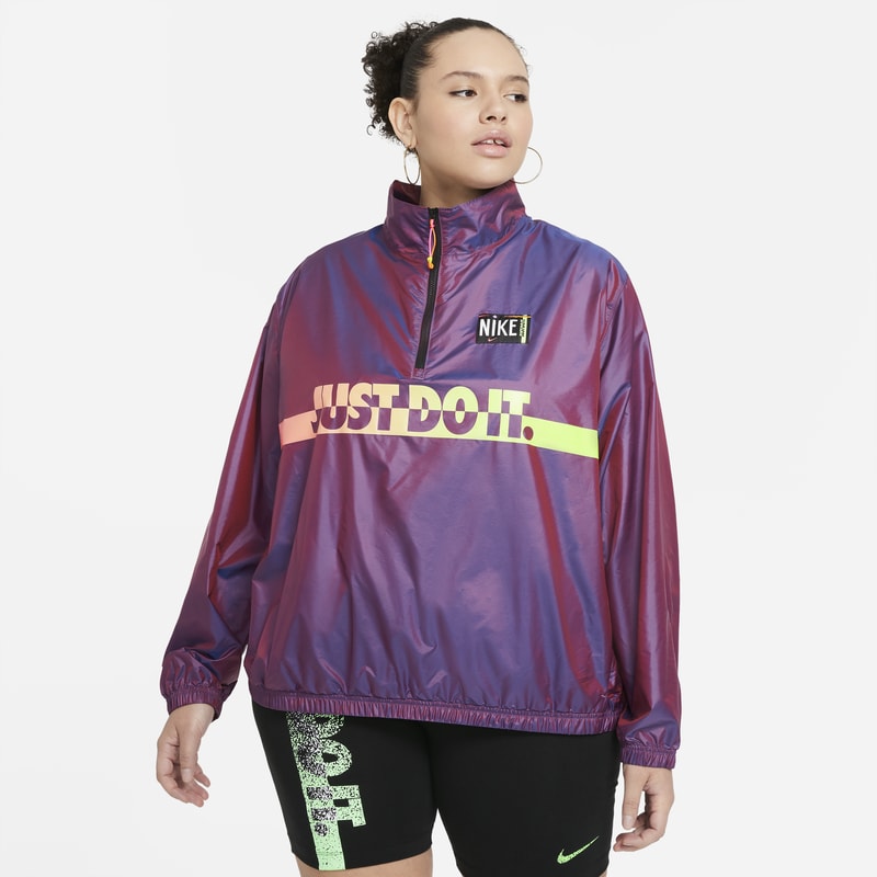 Vävd jacka i pullovermodell Nike Sportswear för kvinnor - Lila