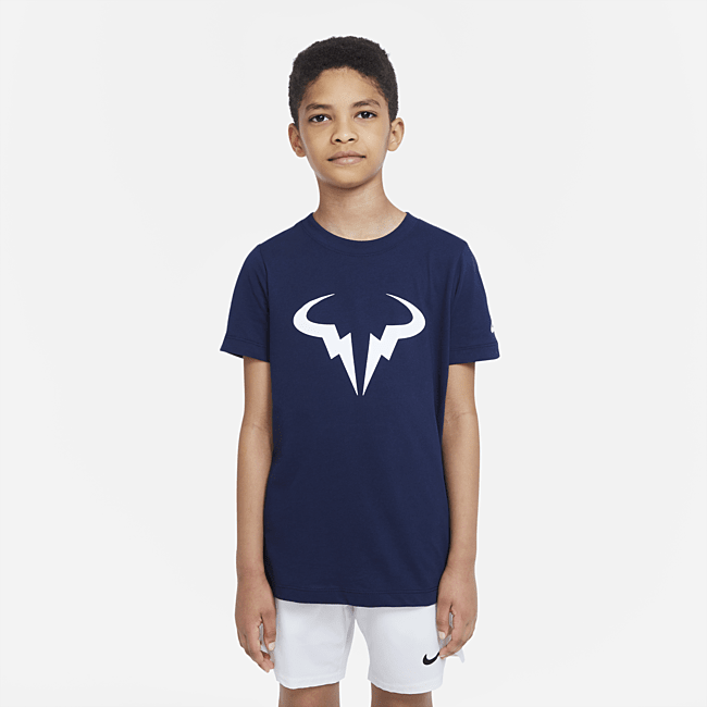 Теннисная футболка для мальчиков школьного возраста NikeCourt Dri-FIT Rafa - Синий
