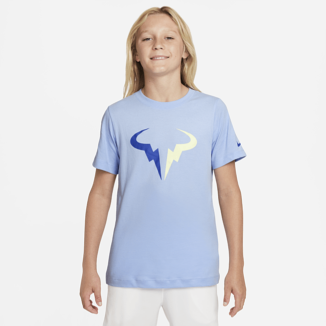 фото Теннисная футболка для мальчиков школьного возраста nikecourt dri-fit rafa - синий