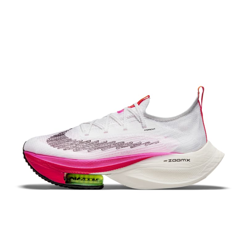 Damskie buty startowe do biegania po drogach Nike Air Zoom Alphafly NEXT% Flyknit - Biel
