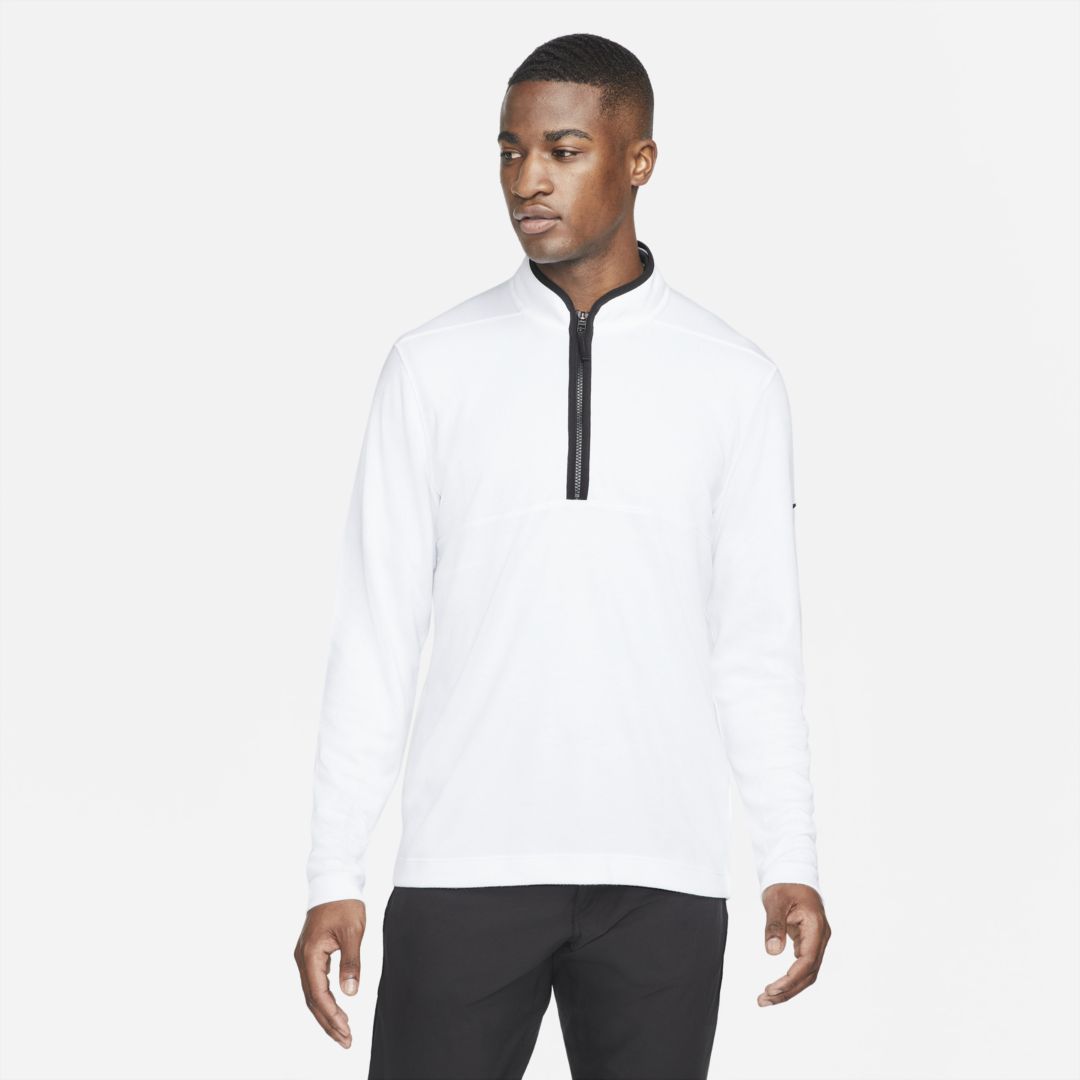 Nike Dri-fit Victory Men's Half-zip Golf Top In White,black,black