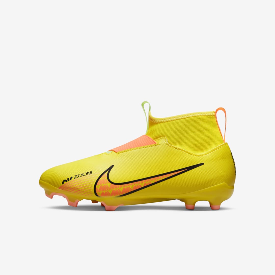 Nike Jr. Zoom Mercurial Superfly 9 Academy Fg/mg Little/big Kids' Multi-ground Soccer Cleats In Yellow Strike,volt Ice,coconut Milk,sunset Glow