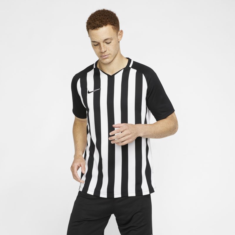Nike Striped Division 3 Men's Football Shirt - Black