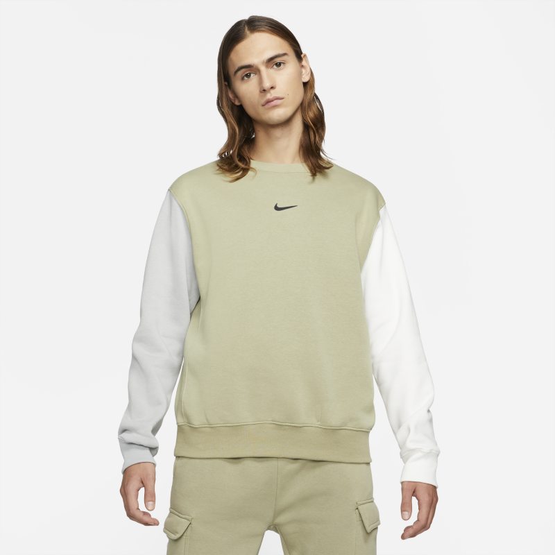 Męska bluza z dzianiny z logo Swoosh Nike Sportswear - Brązowy