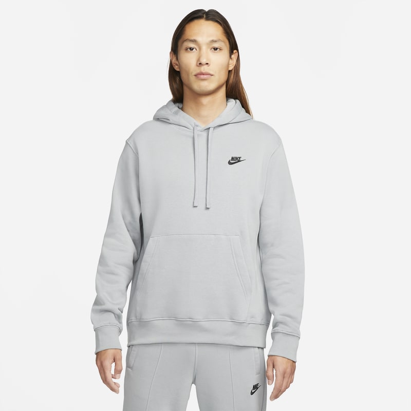 Męska bluza z kapturem Nike Sportswear Club Fleece - Szary