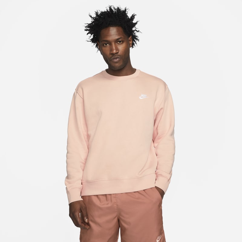 Męska bluza z dzianiny Nike Sportswear Club - Różowy