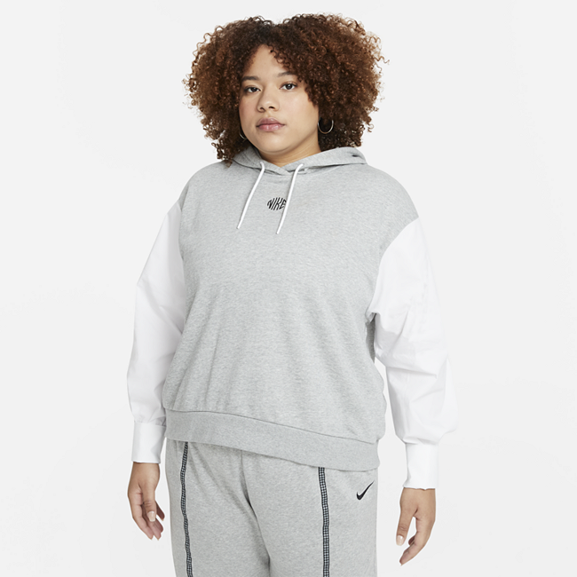 Женская худи Nike Sportswear Icon Clash (большие размеры) - Серый