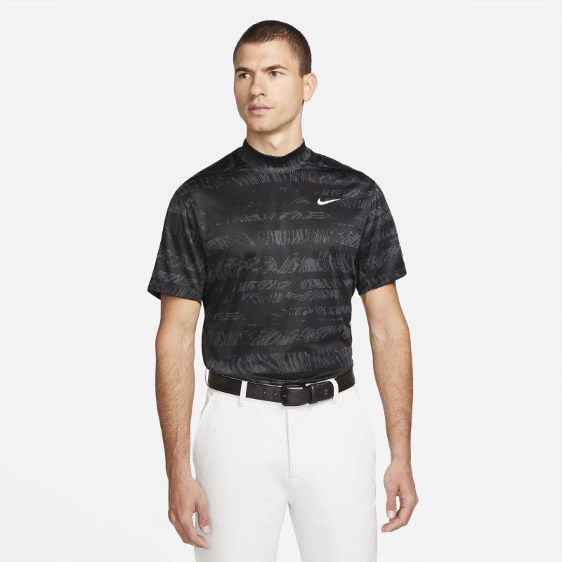 Męska koszulka polo do golfa z półgolfem Nike Dri-FIT ADV Tiger Woods - Czerń