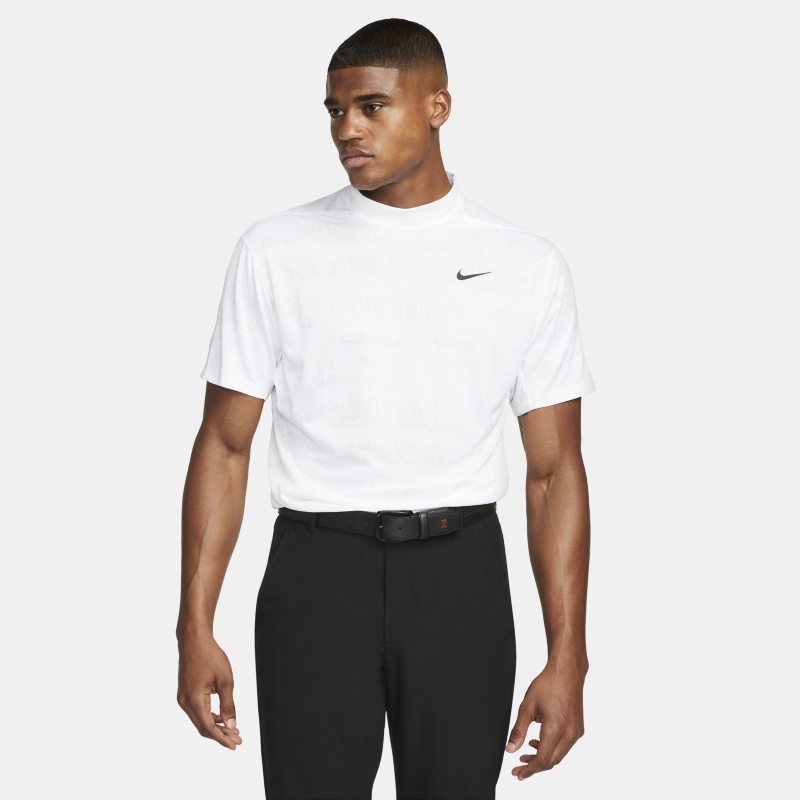 Męska koszulka polo do golfa z półgolfem Nike Dri-FIT ADV Tiger Woods - Biel