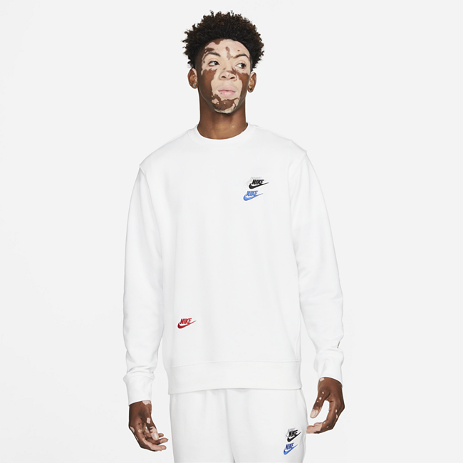 Мужской свитшот из ткани френч терри Nike Sportswear Essentials+ - Белый