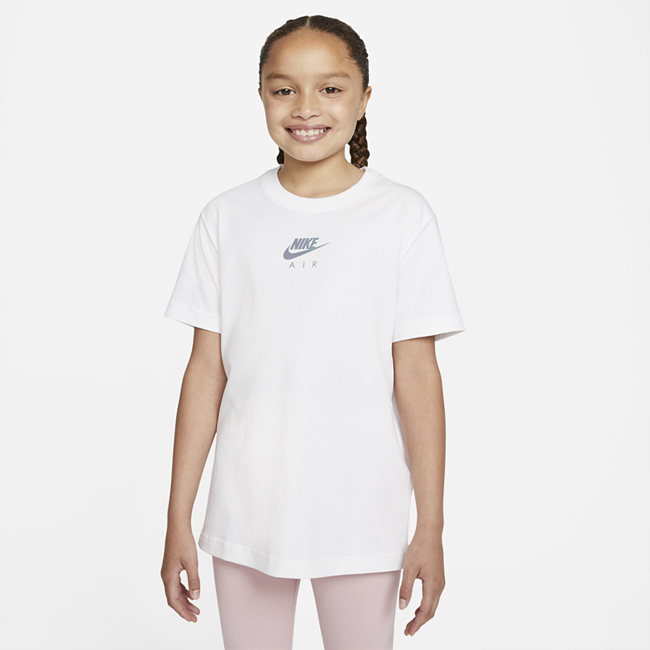 фото Футболка для девочек школьного возраста nike sportswear - белый