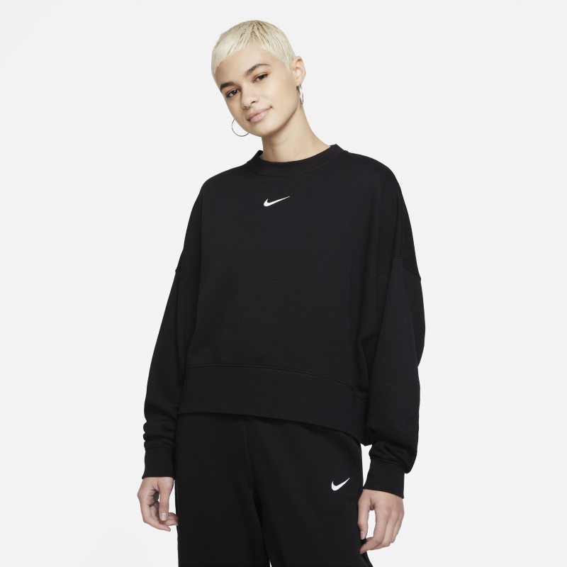 Damska bluza z dzianiny o kroju oversize Nike Sportswear Collection Essentials - Czerń
