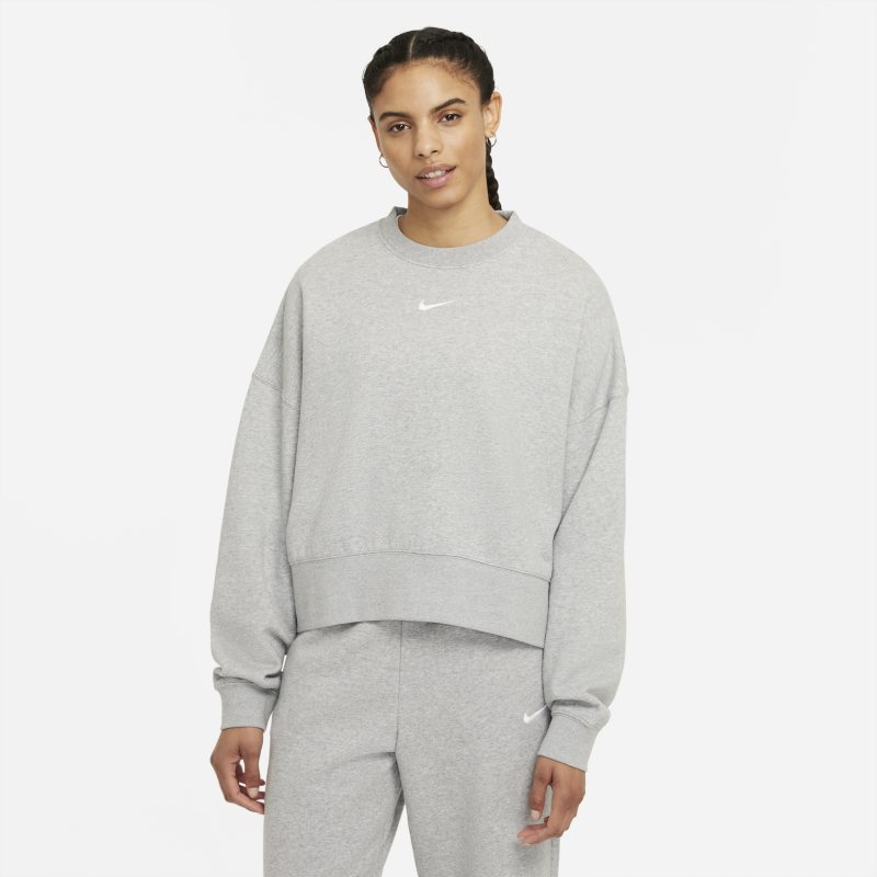Damska bluza z dzianiny o kroju oversize Nike Sportswear Collection Essentials - Szary