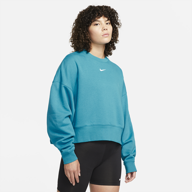 Женская флисовая толстовка оверсайз Nike Sportswear Collection Essentials - Зеленый