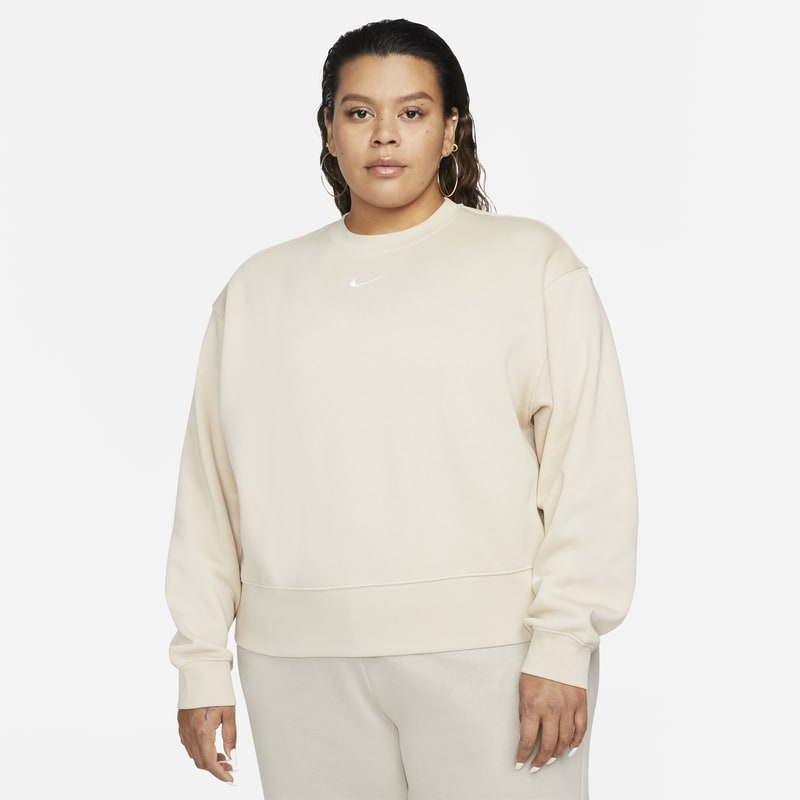 Nike Sportswear Collection Essentials Women's Oversized Fleece Crew - Brown
